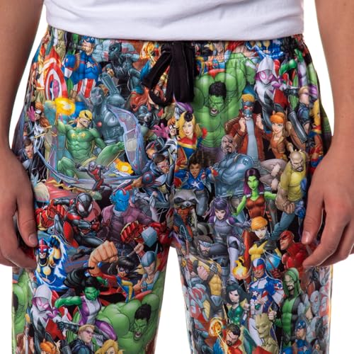 Marvel Pajama Pants Men's Heroes Hulk Captain America Iron Man Lounge PJ Bottoms3