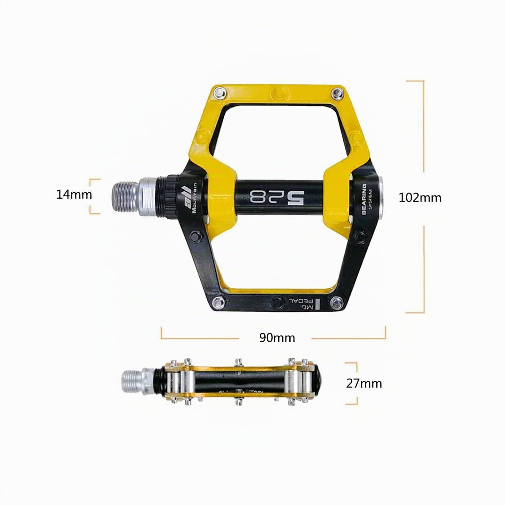 Pedali per mountain bike, pedali per bicicletta in lega di alluminio, cuscinetto sigillato da 9/16” pedale antiscivolo, pedale leggero per ciclismo su strada piattaforma