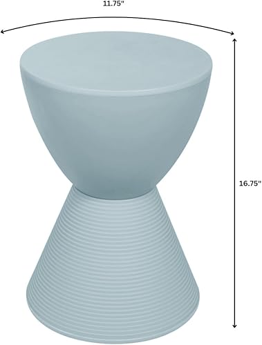 Miniatura 9 de LeisureMod Mesa auxiliar moderna de reloj de arena, mesa auxiliar de tambor de carcasa de ABS con almacenamiento para uso en interiores y