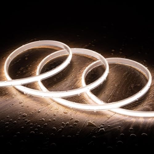 LEDKIA LIGHTING Striscia LED Regolabile 220V COB Senza Raddrizzatore 320 LED/m 720 lm/m Larghezza 12 mm IP65 Taglio ogni 50 cm su misura Bianco Naturale 5 m 4000K
