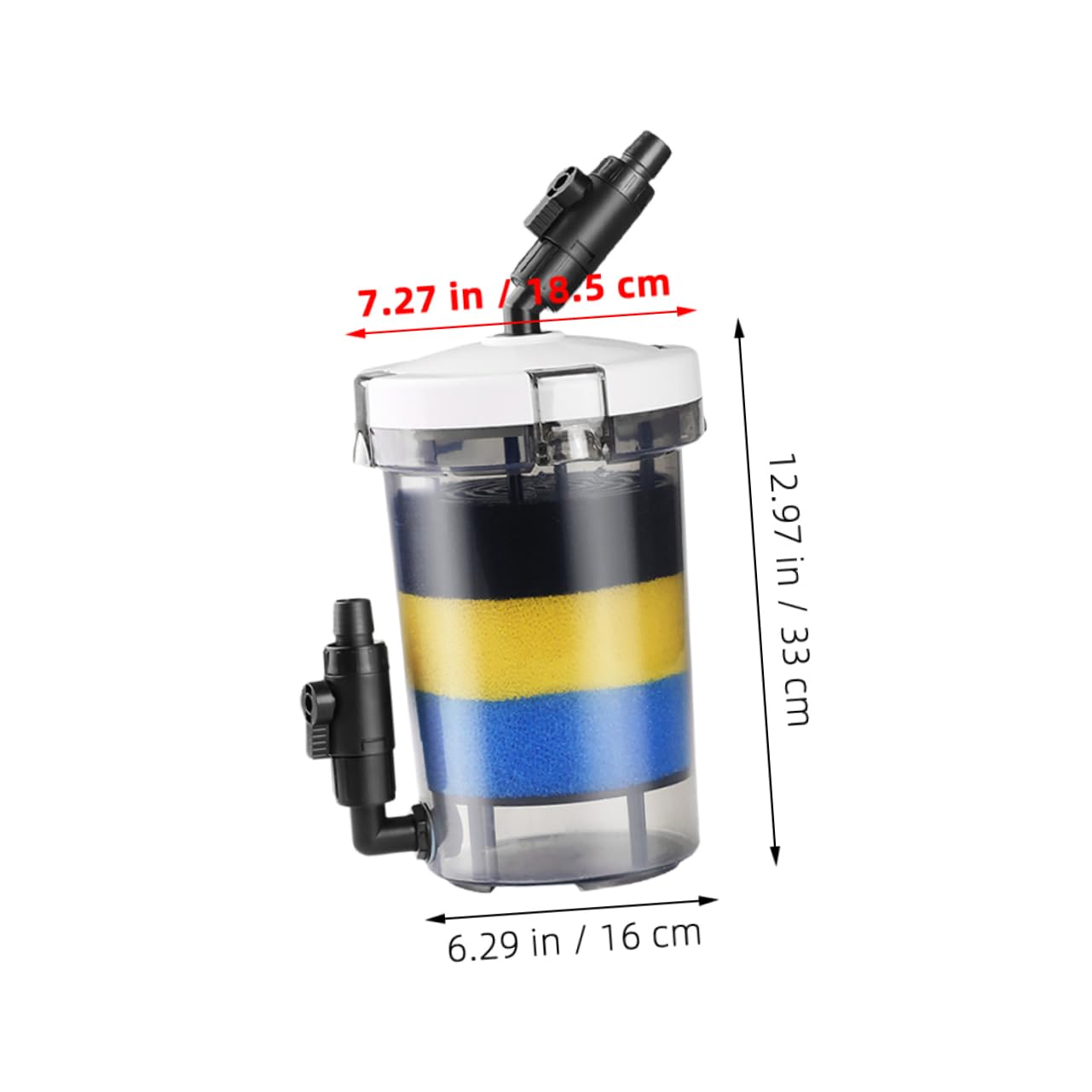 Happyyami Filtro Externo para Acuario y Silencioso Caja De Filtración Transparente para Peceras Equipamiento De Filtrado Sin Bomba De Agua para Tanques De Diferentes