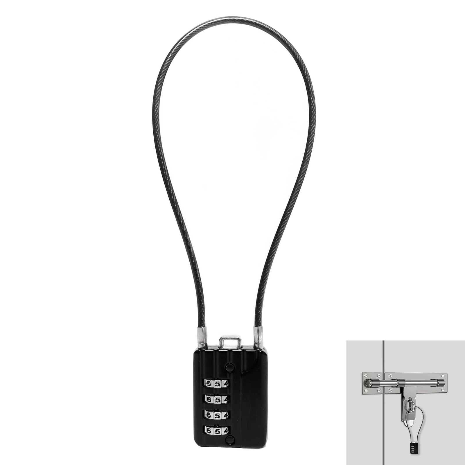 3 Lucchetti A Combinazione A 4 Cifre Con Cavo In Acciaio Da 30 Cm – Antifurto Per Valigie, Zaini, Armadietti E Caschi