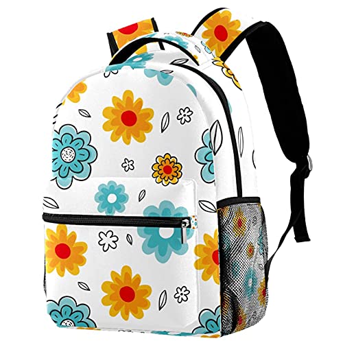 Sac à dos ancre et fleur multicolore avec poches pour adolescent