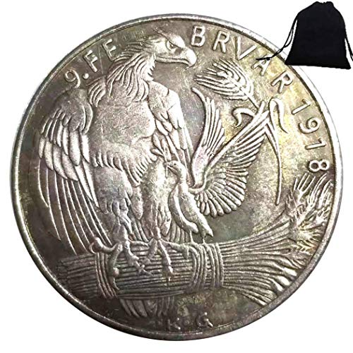 Preisvergleich Produktbild FKaiYin 1918 handgeschnitzte preußische Deutschland-Münze - Unzirkulierte Gedenkmünze Deutsch Alte Münze - Markierung Europäische Münze + KaiKBax Tasche - Lehrwerkzeug für Kinder Zukunftserfahrung