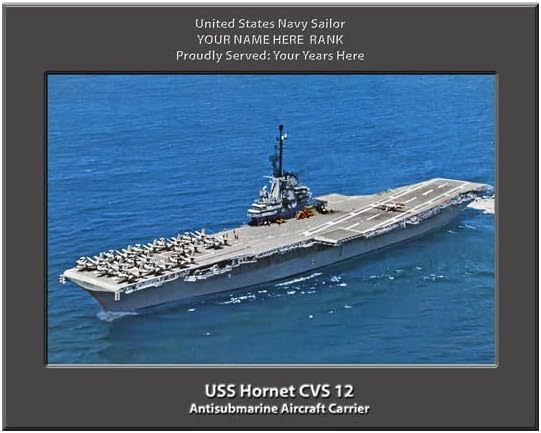 USS Hornet CVS-12 Personalized United States Navy Ship Color