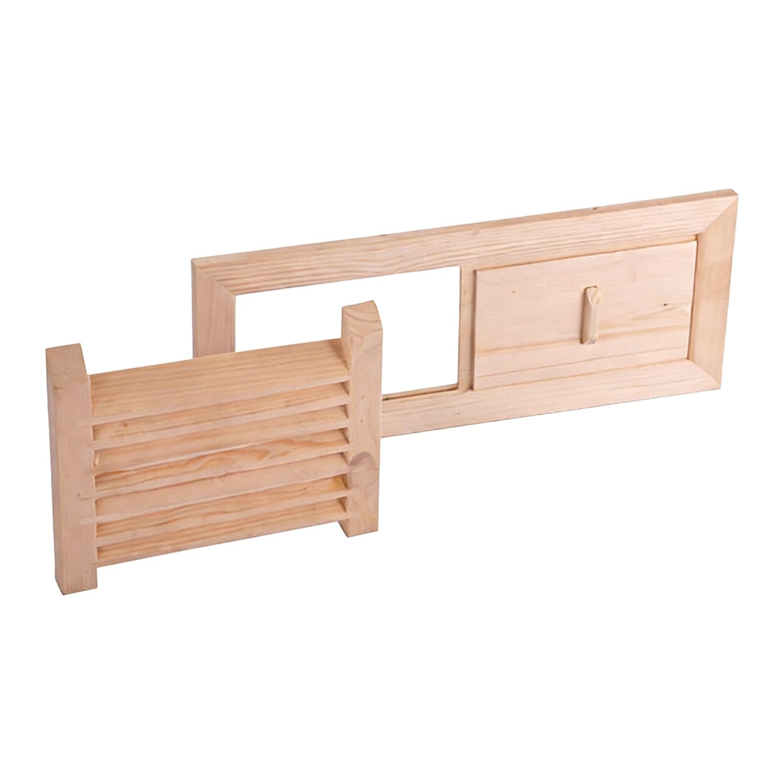 Wood Smooth Sauna Ventilation Panel Wooden Blinds Air Outlet Shutter Window for Cedar Vent Grills Heating Wooden Window Shutters