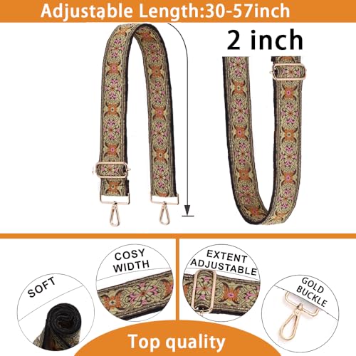 Image of S-Jacorry Purse Strap Replacement Crossbody Wide Shoulder Strap Adjustable Canvas Straps Handbag Strap Replacement Belts