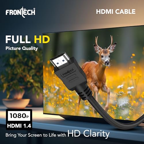 Image of FRONTECH Copper Clad Steel HDMI Cable - 3.0M Length | Enhanced Signal Transmission for HD Audio /Video | Optimal Length for Versatile Connectivity | Universally Compatible with HDMI Devices