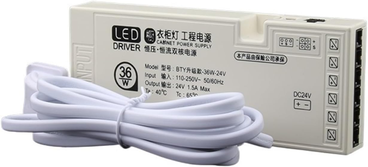 Cabinet Dedicated Power Supply 12v Wine Cabinet Transformer 24V Light Strip Power Supply 624w/150w 6-bit Output Interface(24V-6.25A-150W)