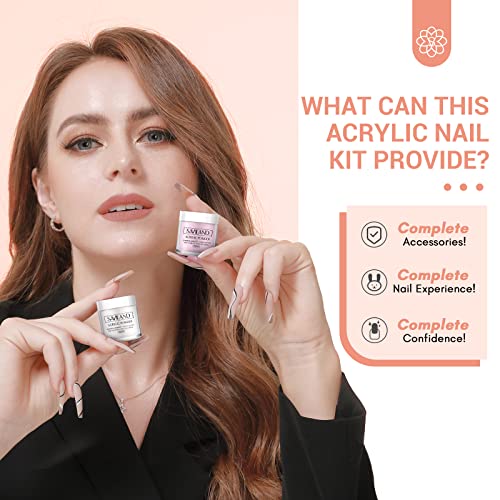 Saviland All-In-One Acrylic Nail Kit – Nails Kit Acrylic Set Acrylic Powder & Liquid With Nail Drill Acrylic Brush Gel Nail Polish Clear Nails Tips Nail Art Tools Nail Stuff For Nail Starters Diy #TOP1