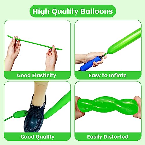 Image of 260 Long Balloons for Balloon Garland Thickening Skinny Latex Twisting Animals Modeling Christmas Birthday Wedding Party Festival Decorations 100pcs