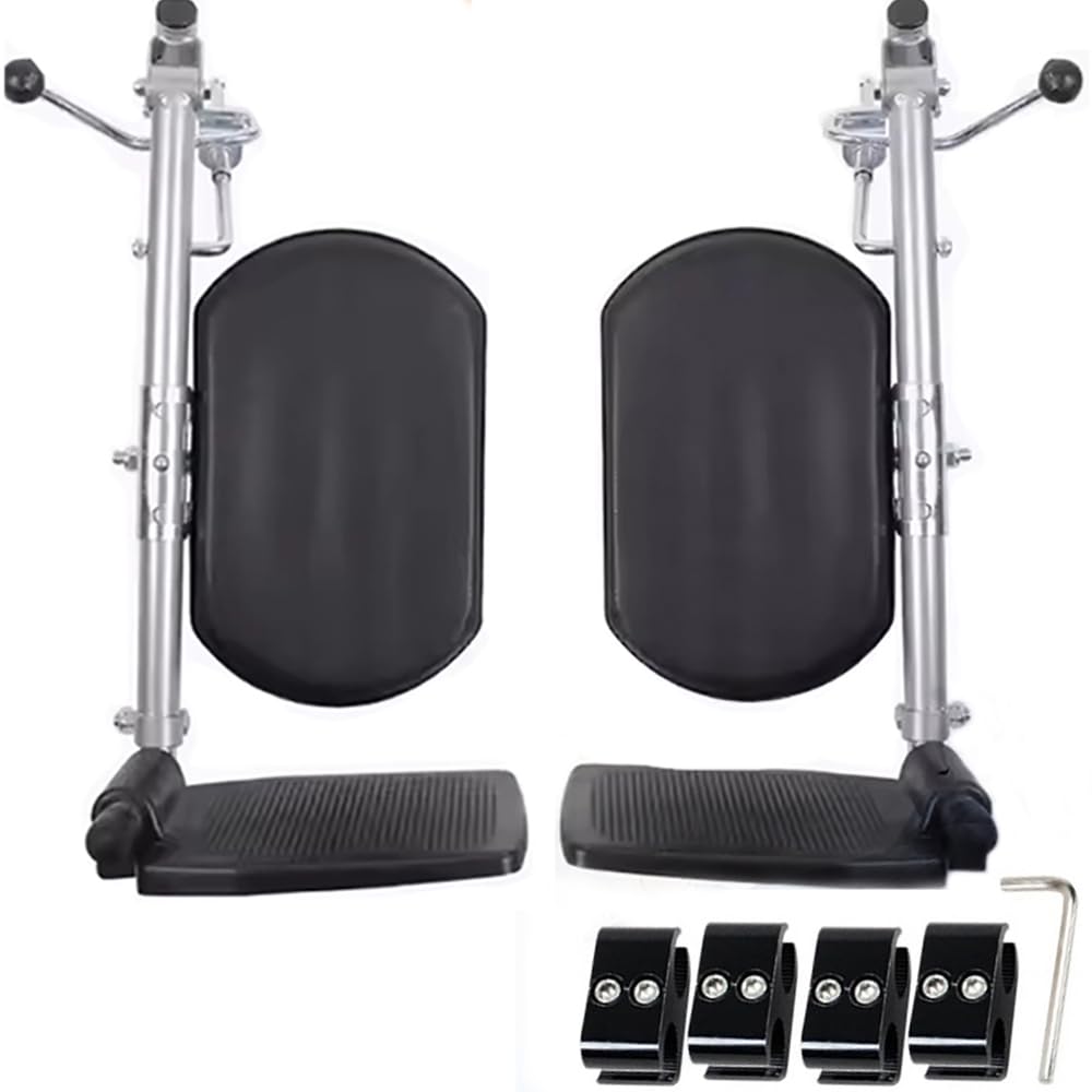 2pcs repose-pieds réglable fauteuil roulant,hauteur 40-70cm,angle 90-180 degrés,charge 100kg,coussin confort,installation facile,pour les utilisateurs de fauteuils roulants et le personnel soignant