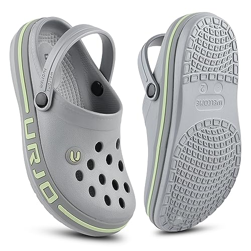 Image of URJO Streak Kid's Clogs /Sandals with Adjustable Back Strap Ultra Soft & Flexibility Anti Skid Comfortable Waterproof Daily Mules Clogs /Sandals Boy's & Girl's