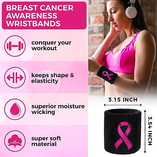 Breast Cancer Awareness Pink Ribbon Hope Socks & Wristbands Set3