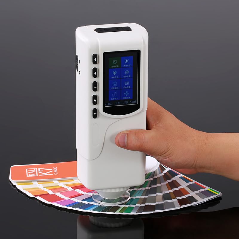 Portable Colorimeter Color Analyzer Color Difference Tester Colour Measurement with 8mm Measuring Aperture Illuminating/Viewing Geometry 8/d Built-in White Plate Parameters