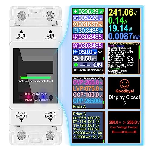 Evita facturas altas con este medidor de energía wifi 100A interruptor inteligente digital 3