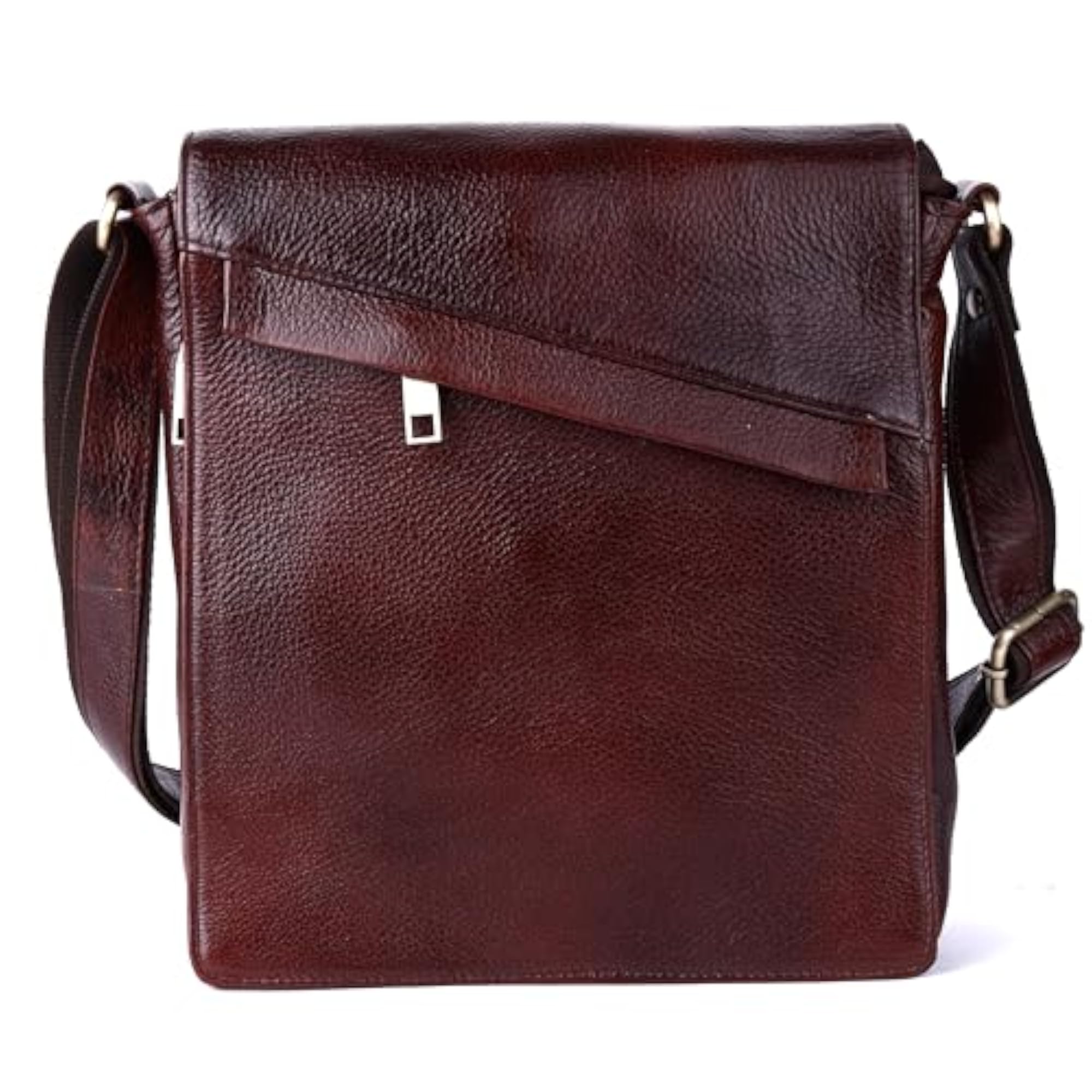 Green Hide Falcon Crest Leather Sling Messenger