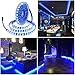 ALITOVE 16.4ft 5050 Blue LED Flexible Strip Ribbon Light Black PCB DC 12V 5M 300 LEDs Waterproof IP65 for Home Garden Commercial Area Lighting, Without Power Supply