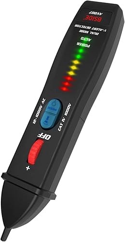 Miniatura 2 de Detector de voltaje, probador de cable nulo Detector de voltaje sin contacto, probador de alambre nulo de pluma con modo dual 12  1000 V48  1000 V