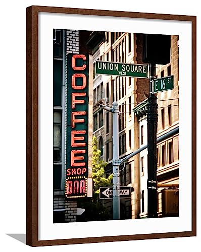 ART.COM Coffee Shop Wall Art, Union Square NYC, 18"x24