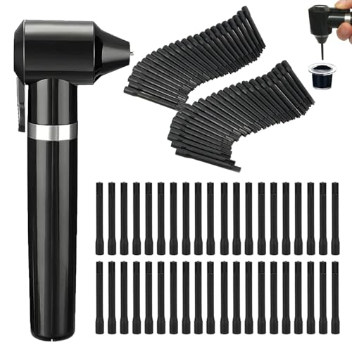 Yugui Tattoo Ink Mixer Machine Kit with 200Pcs Ink Mixer Sticks Pigment Mixer Machine Agitator Black Electric Color Mixer Machine for Makeup Eyebrow Color Makeup