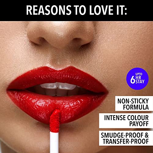 Image of Blue Heaven Hyper Stay Weightless Liquid Matte Lipstick | Long-lasting & Smudge Proof | Non-Transfer Matte Lipstick for Women | Salmon Pink-27 | 6ml (Pack of 2)