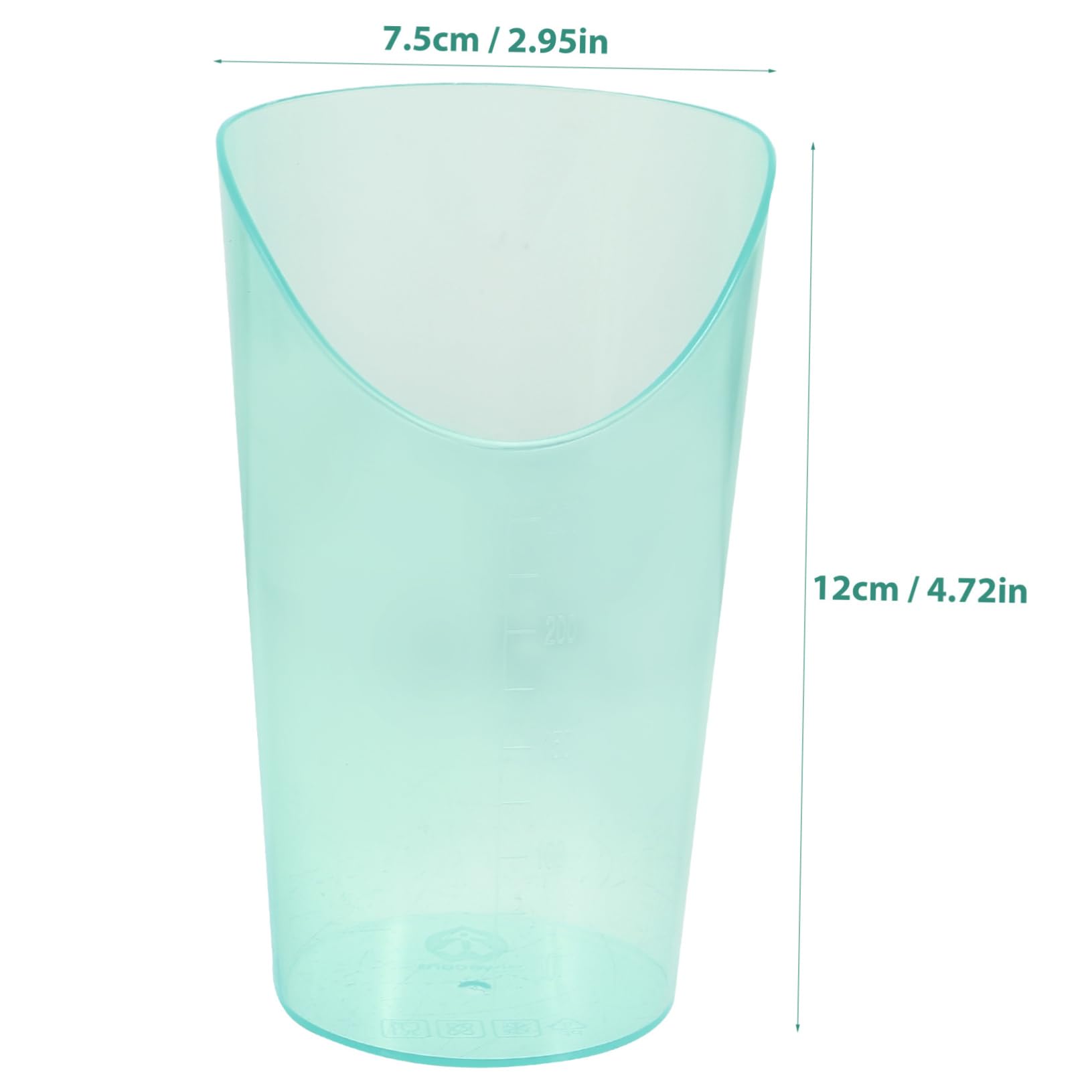 NULYLU Elderly Water Cup Inclined Mouth Safety Liquid Diet Feeding Cup for Seniors