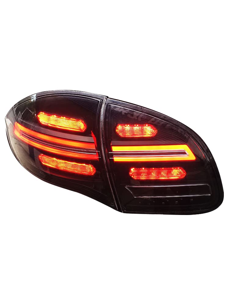 For Porsche Cayenne 958.1 LED Tail Lights 2011-2014 Upgraded New Car Taillights Plug and Play without Programming (Black)