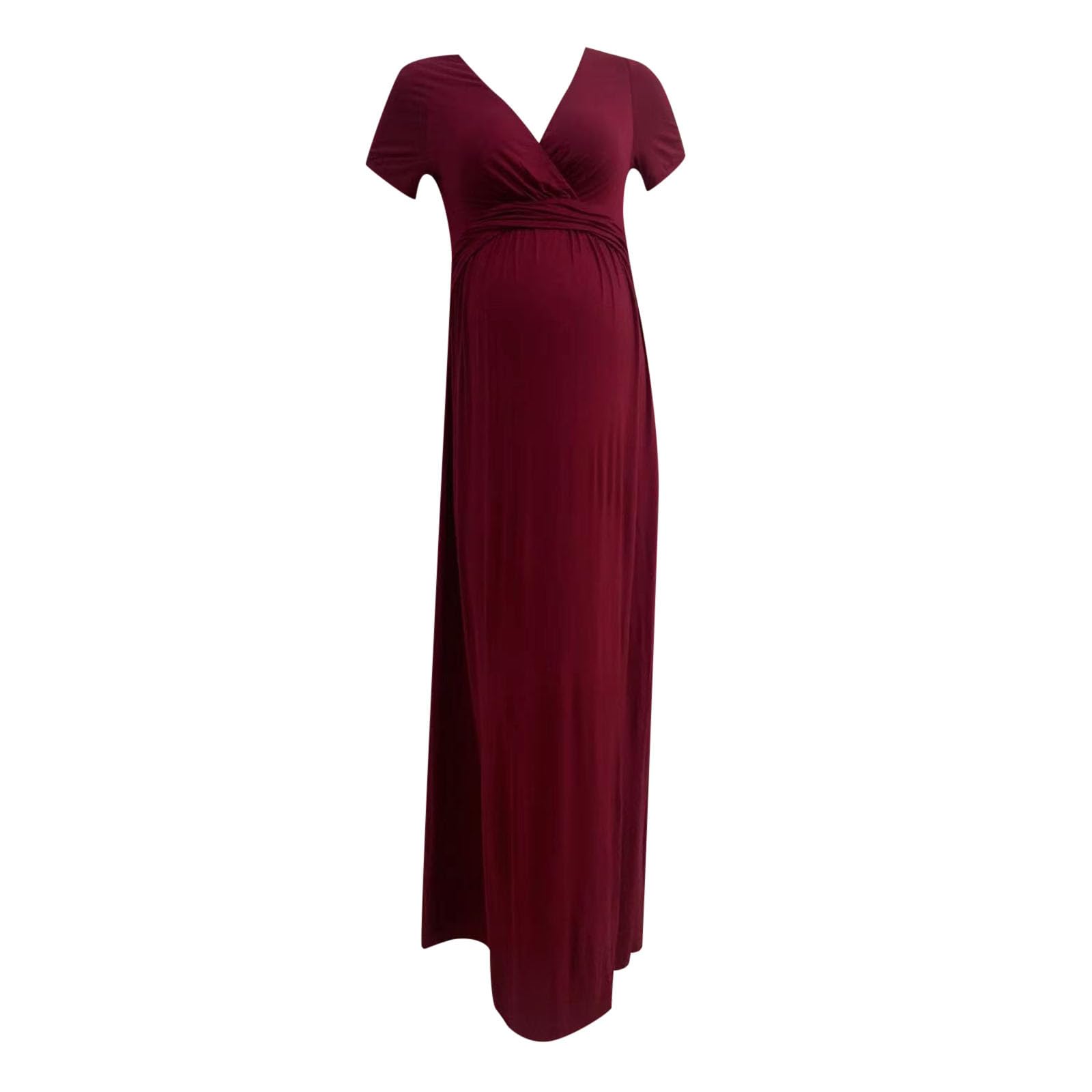 Vestiti Premaman Cerimonia Estivi Per La Fotografia Abito Invernale Girocollo Plissettato Vestito Maternità Gravidanza Photoshoot Camicia da Notte Allattamento in Cotone Confortevole Elegan te