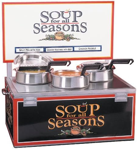 Nemco (6510-T4) 12 qt Triple Well Soup Merchandiser w/ Header