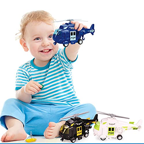 image for OMGTOY Military Helicopter, Airforce Airplane Toy with Hanging Basket 