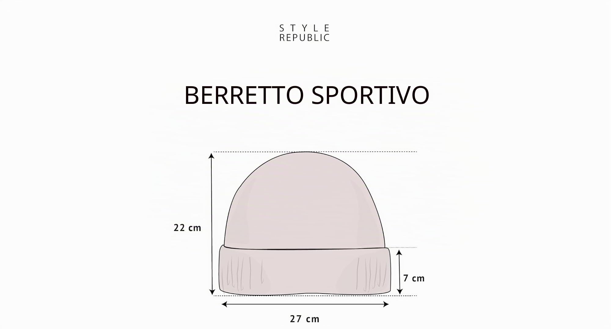 Style & Republic Berretto Sportivo in Cashmere in 100% Cashmere – Il Tuo Morbido Berretto di Alta qualità per Eleganti momenti Autunnali e Invernali