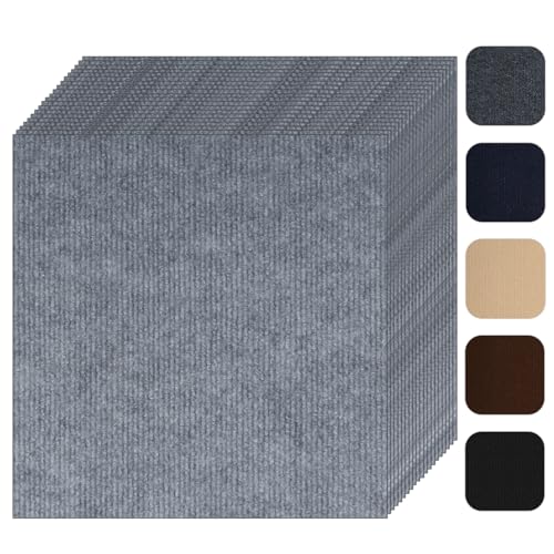 Self Adhesive Carpet Tile 10 Pcs 24' x 24' Peel and Stick Carpet Floor Tiles Non-Slip Carpet Squares Tiles DIY Installation for Living Room Bedroom