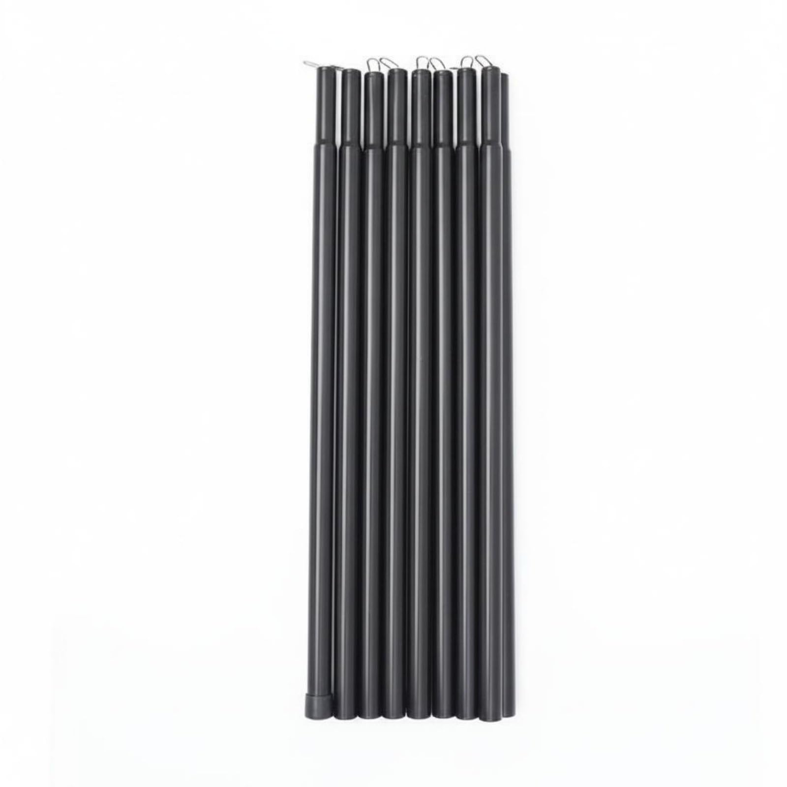 Harilla Palo Tenda Pesante Tenda Tarp Palo Telone Palo Pensilina in Ferro Robusto Regolabile a Sezioni con Perno E Base Antiscivolo per Campeggio Spiaggia Picnic, Nero, Style to 13