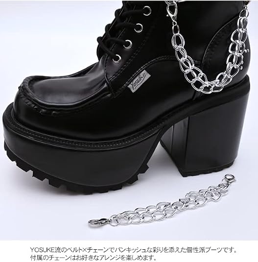 な*み様 【原宿店×YOSUKE限定コラボアイテム】厚底レースアップブーツ 51yLEt7fA-L._AC_SY535_.jpg