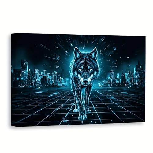 Canvas Wall Art Painting Minimalist Black City Grid Crisp Typography