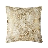 THE-TINOART Gold Jacquard Throw Pillow Covers 20x20 Inch Luxury Metallic Gold Textured Decorative Pillow Covers for Sofa Couch Bedroom Home Decor