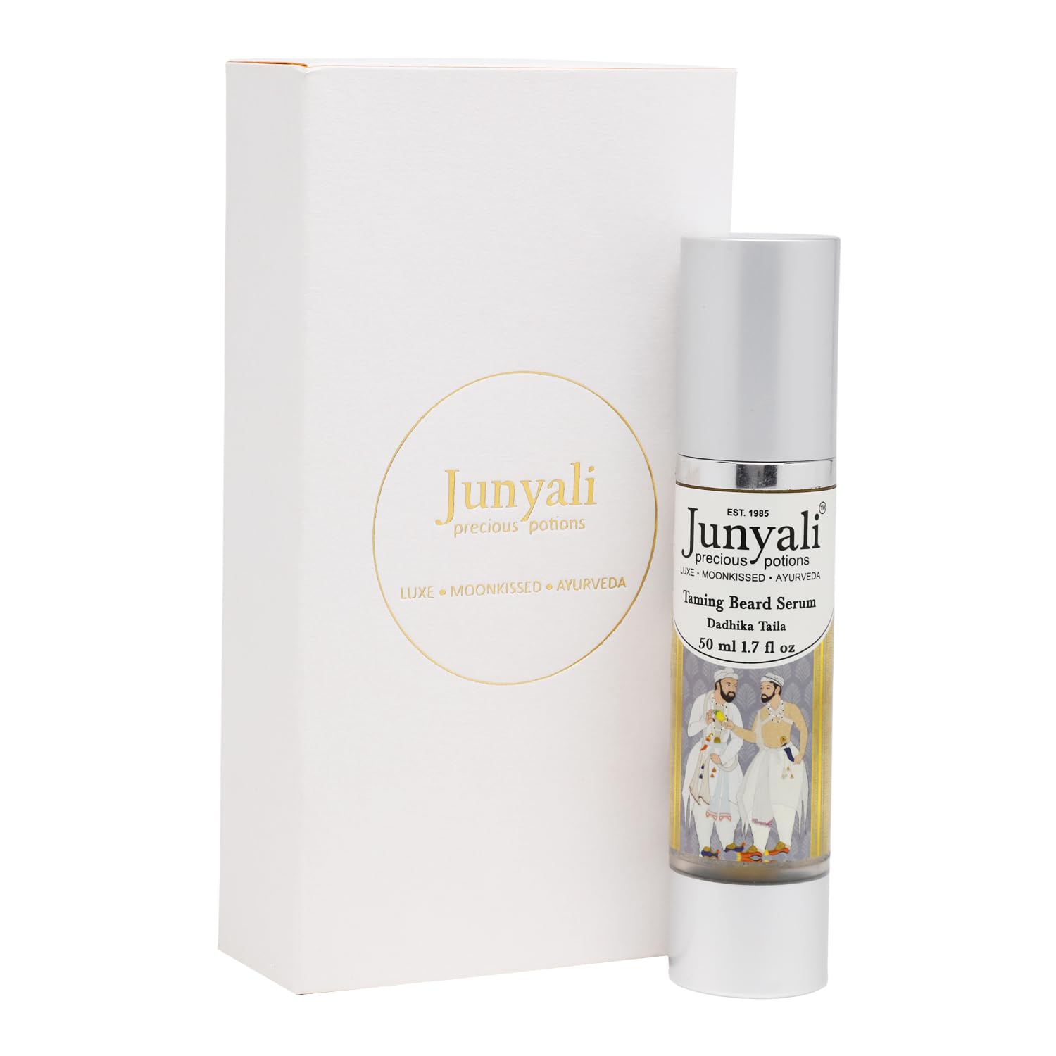 Junyali Dadhika Taila Beard Oil - 50ml Organic Blend for Softening Stubble, Promoting Growth & Healthy, Manageable Beards with Lavender, Vetiver, Geranium, Hibiscus Ayurvedic Formula 2