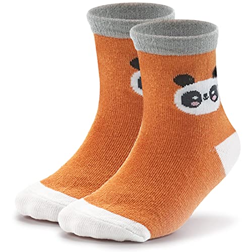 Image of Evercute Non Slip Kids Socks With Grips 12 Pack Toddler Boys Girls Anti Skid Crew Socks 1-9 Years