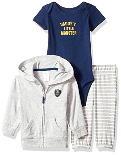 Ensemble 3 pièces sweat à capuche bébé garçon coffret cadeau naissance utile