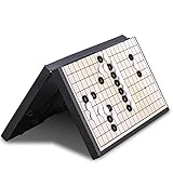 QuadPro Magnetic Travel Go Board Game Set with Folding Board and Magnetic Plastic Stones for Kids and Adults
