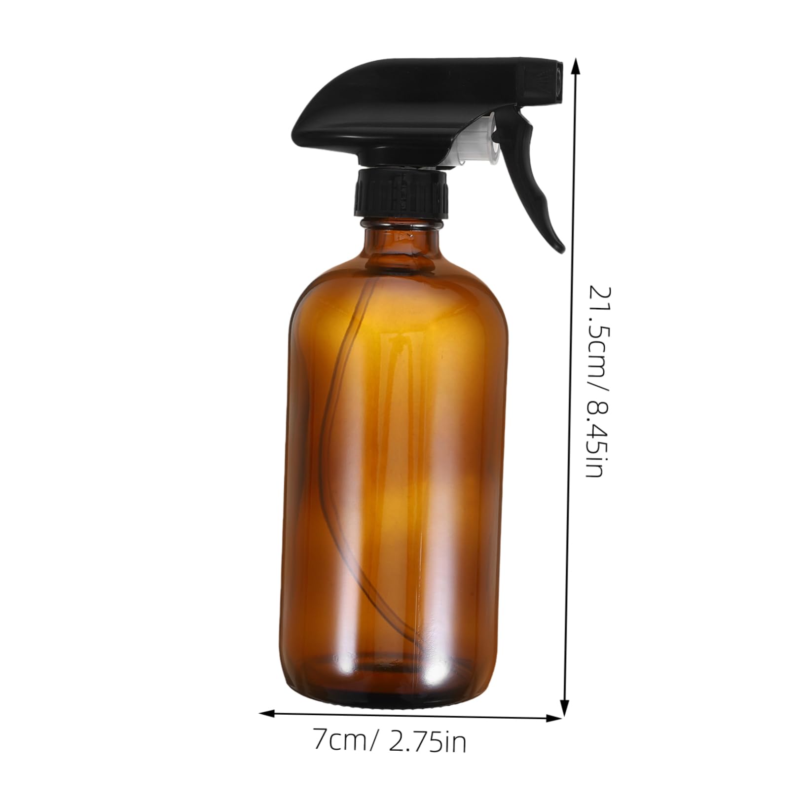 Ipetboom Wiederverwendbare Sprühflaschen Handlich und Einfach zu Bedienen 2 Stück 500ml aus Glas und Pp mit Braunem Sprühkopf für Gießen und Reinigen von Bonsai und Sukkulenten