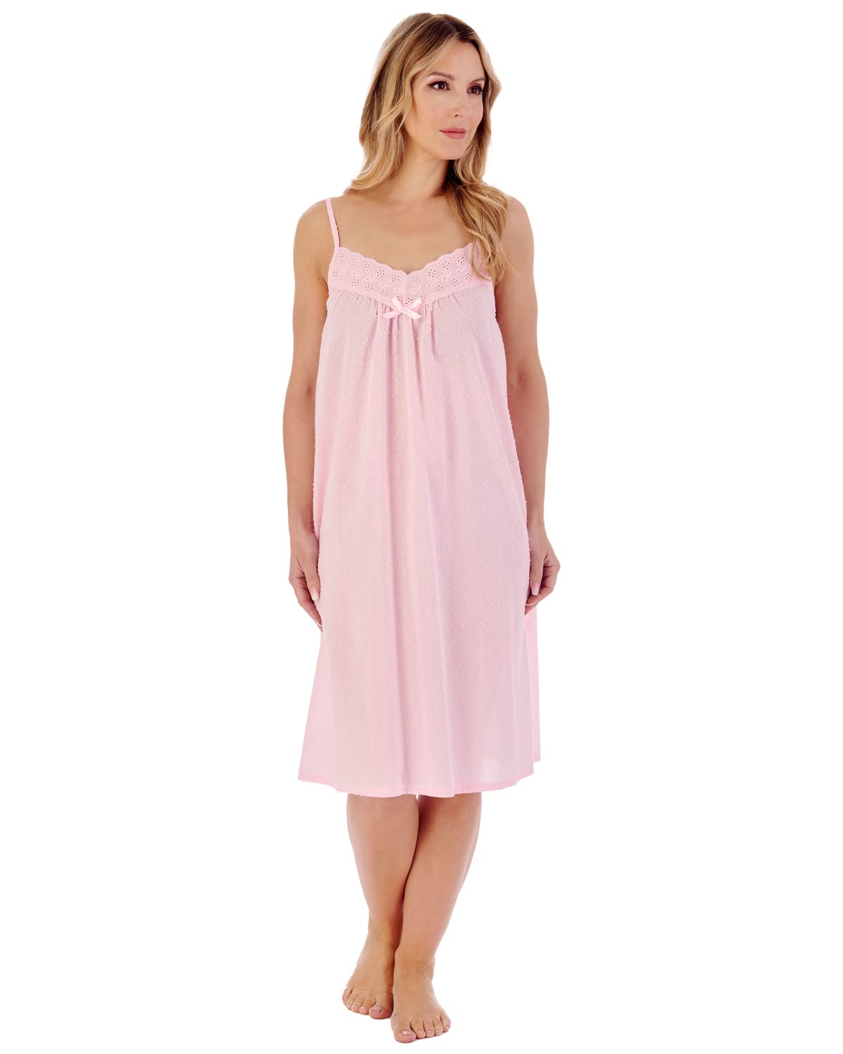 Slenderella Strappy Woven Nightie ND01230 Pink 10-12