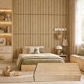 PIWA Wood Slat Acoustic Wall Panels, 10 Packs 23.6" x 11.8" Oak Soundproof Panel for Interior Wall Decor Noise Absorbing-3D Textured Wooden Panel Sound-Absorbing for Home, Office, Studio