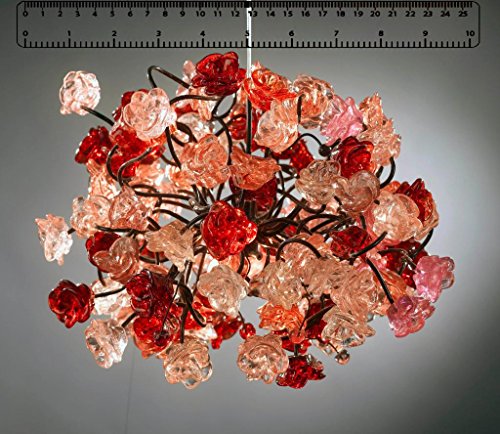 Romantic - Atmosphere Lighting - Pink And Red Roses Pendant Ceiling Light Fixture For Living Room, Dining Room And Bedroom Lighting. #TOP6