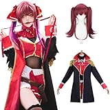 [神併良品] 宝鐘マリン コスプレ ウィッグ付き 船長 ホロライブ コスプレ衣装 大人用 仮装 文化祭 イベント コスチューム ステージ服 Houshou Marine cosplay (宝鐘マリン ウィッグ付き, M)
