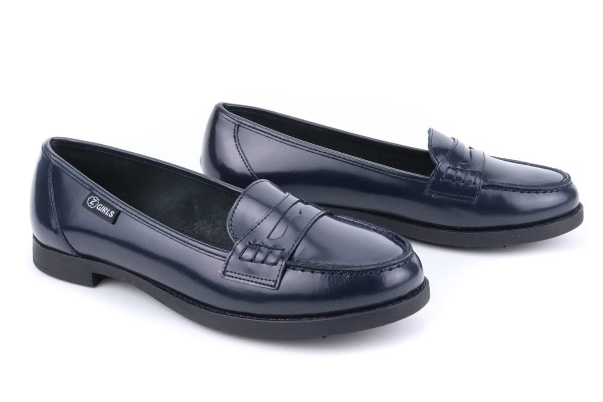 Zapato Castellano NIÑA Uniforme Escolar Resistentes Impermeables Mocasin Boston 471 Negro College