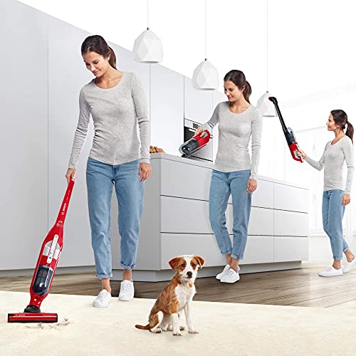 Bosch Flexxo Serie | 4 ProAnimal - Aspirateur rechargeable 2 en 1 sans fil : aspirateur balai et aspirateur de table, avec accessoires pour poils d'animaux, aspire différents types de sol, rouge - Image 8