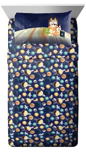 Image of Bluey Bingo Twin Comforter Set 5 Piece Soft Kids Cartoon Bedding, Blue
