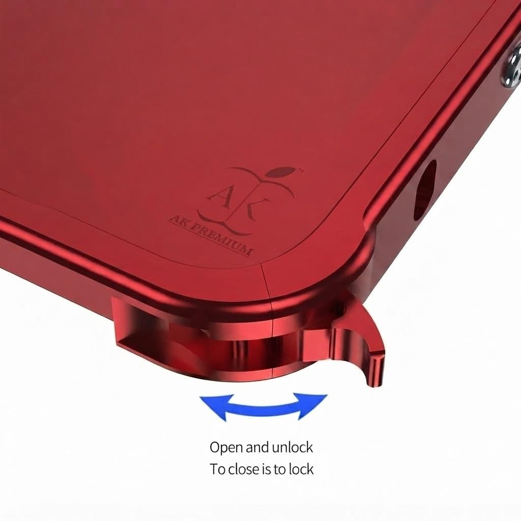 Metal Conversion Kit for i Phone 13 Pro Max to i Phone 18 Pro Max Look | Aluminum Back Plate with Metal Camera Frame | Shockproof Back Housing Replacement | Wine — Amazon image 5